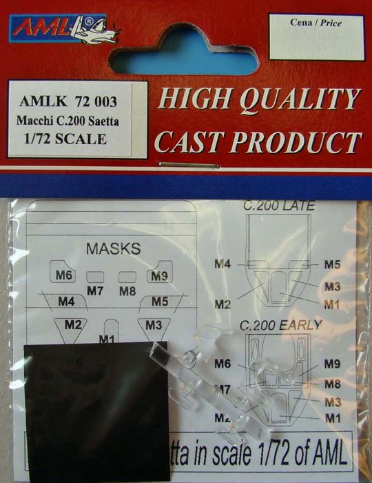 1/72 Canopy & Mask for Macci C.200  (AML/SP.HOBBY)