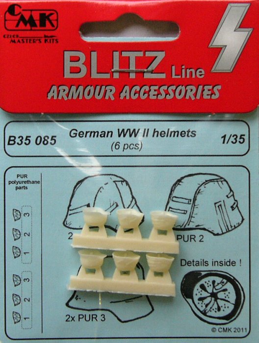 1/35 German helmets WWII (6 pcs.)