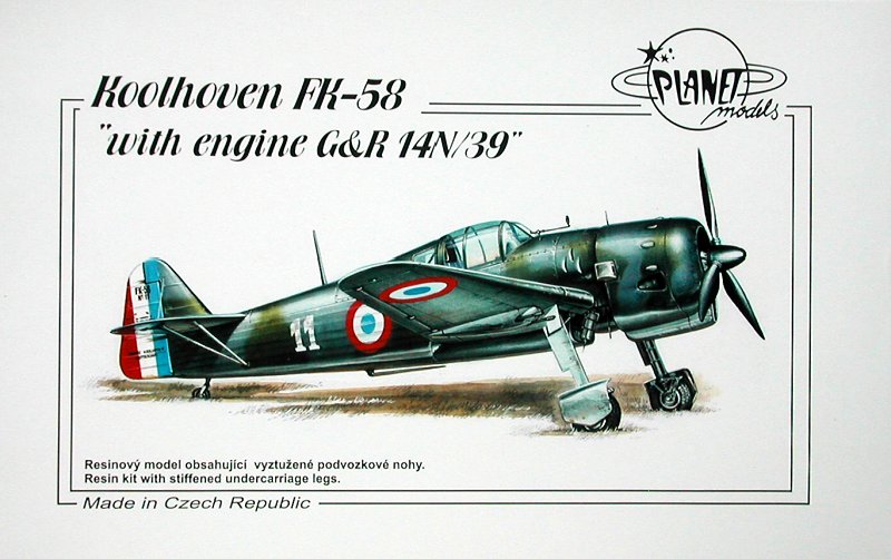 1/48 Koolhoven FK-58 with engine G&R 14N/39