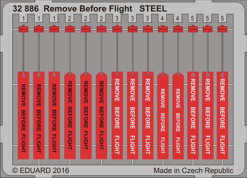 SET 1/32 Remove Before Flight STEEL