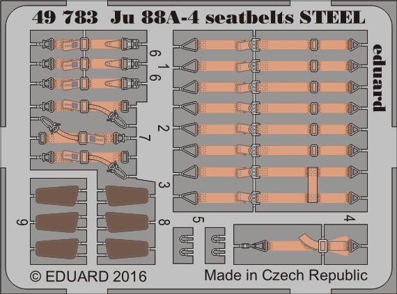 SET Ju 88A-4 seatbelts STEEL (ICM)