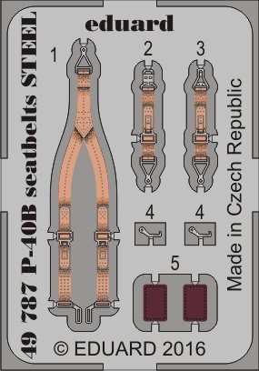 SET 1/48 P-40B seatbelts STEEL (AIRF)