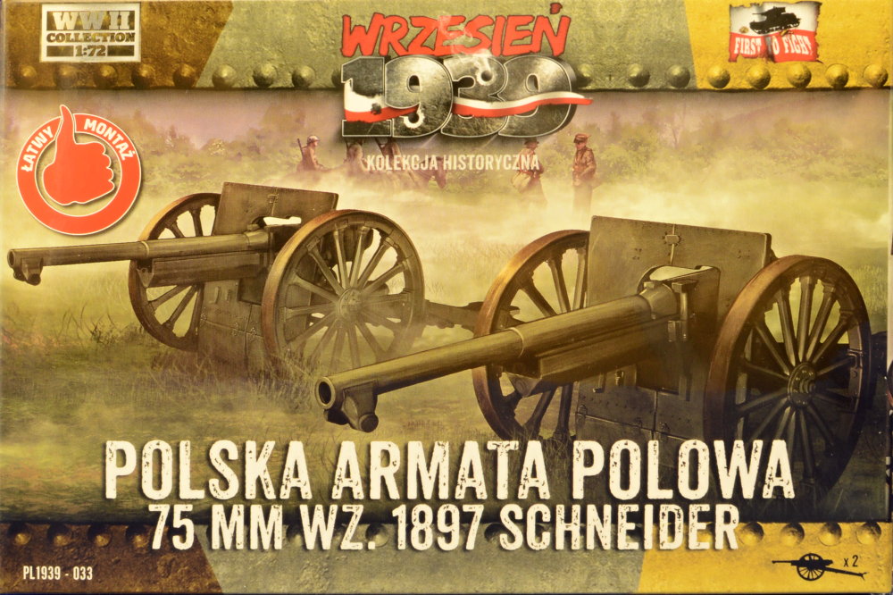 1/72 Cannon 75mm wz.1897 Schneider (2 pcs.)