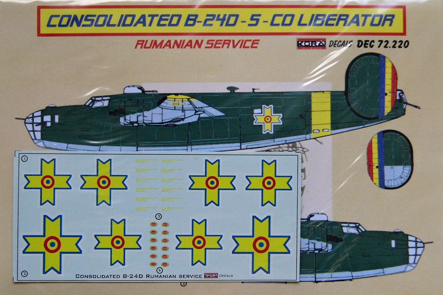 1/72 Decals Consolidated B-24D-5-CO Romanian serv.