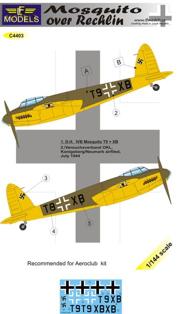 1/144 Decals Mosquito over Rechlin