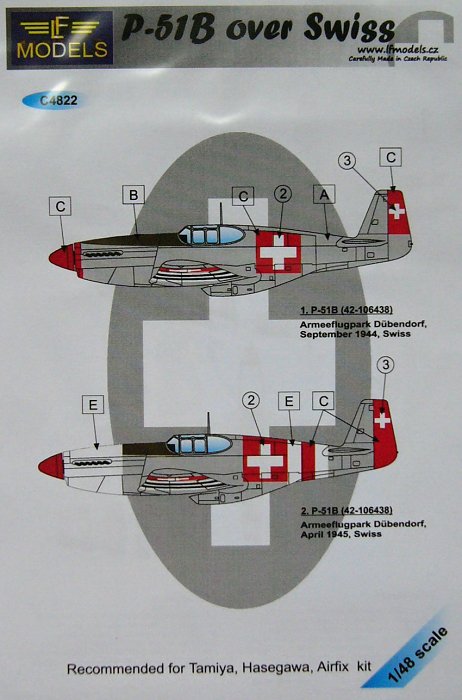 1/48 Decals P-51B over Swiss (AIRF/HAS/TAM)