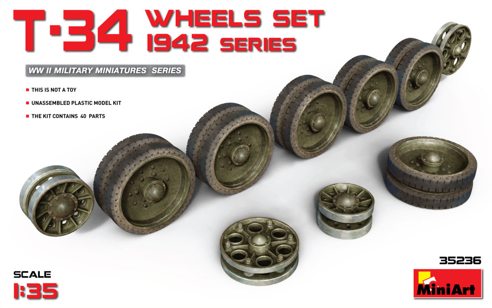 1/35 T-34 Wheels Set 1942 series