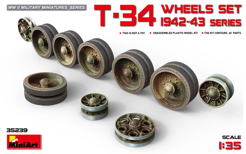 1/35 T-34 Wheels Set 1942-43 series