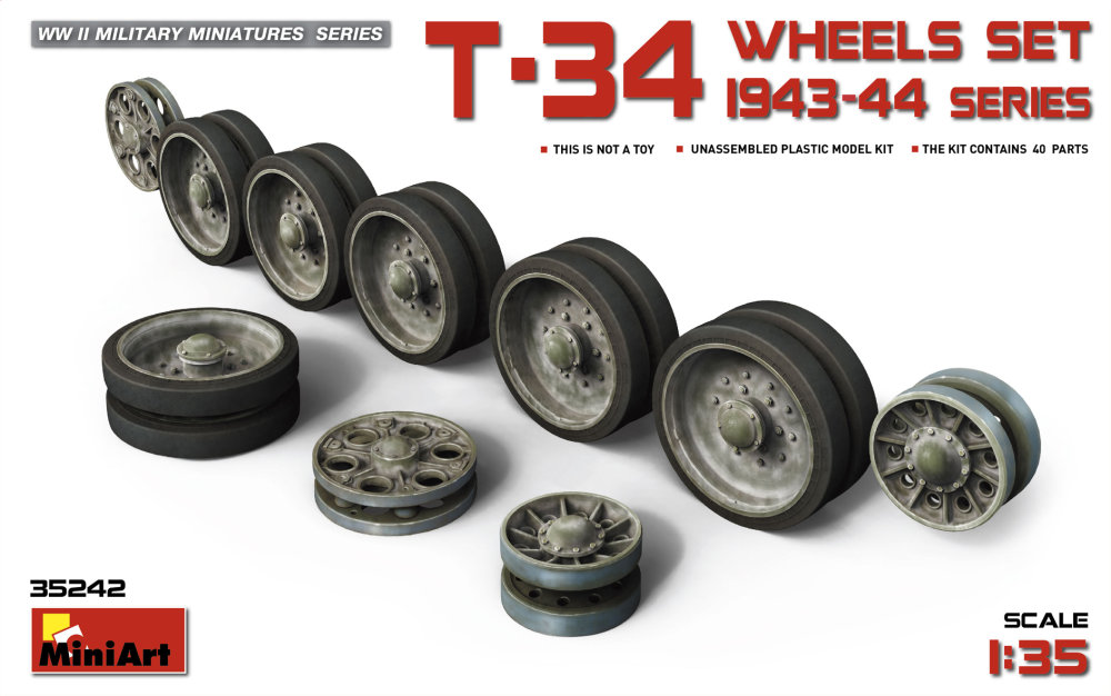 1/35 T-34 Wheels set 1943-44 series