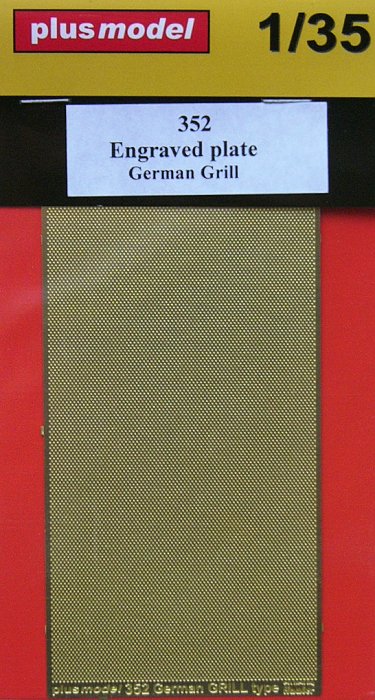 1/35 Engraved plate - German grill (PE set)