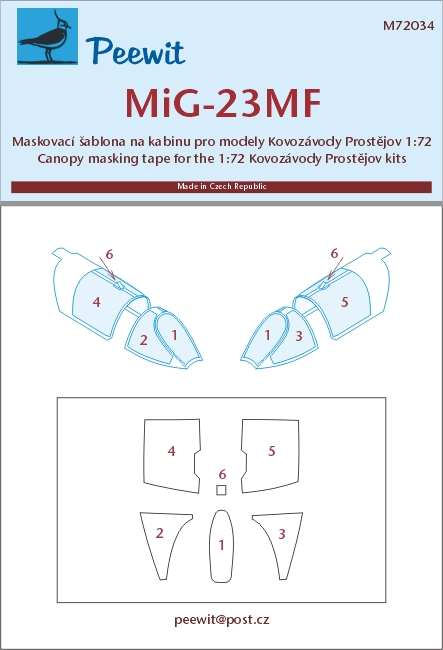1/72 Canopy mask MiG-23MF (KP)