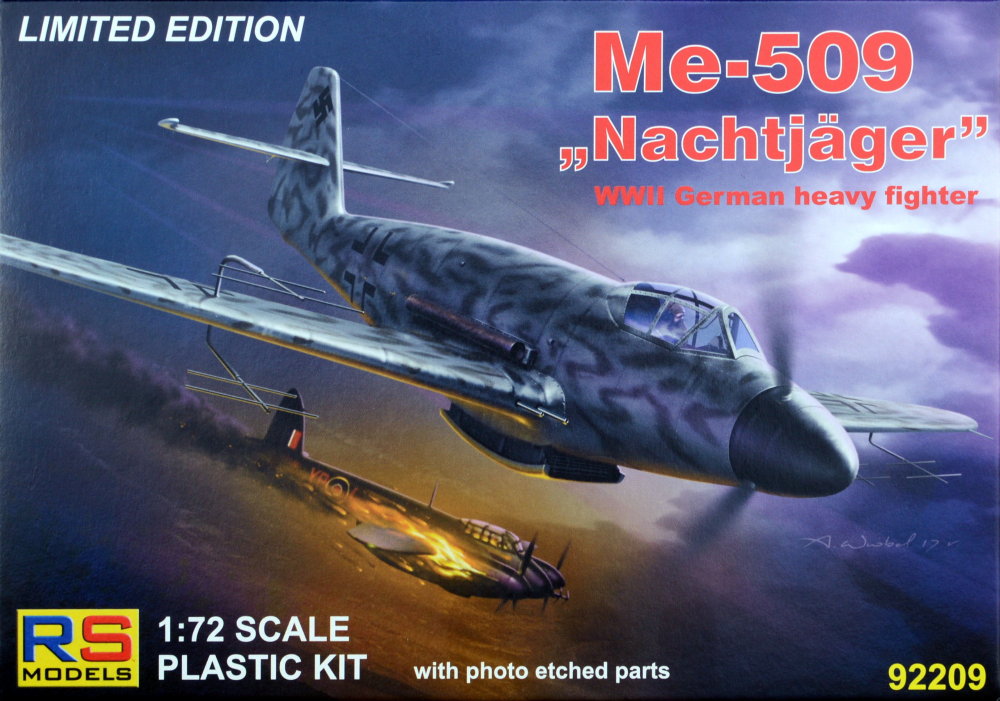 1/72 Me-509 'Nachtjäger' German WWII Heavy Fighter