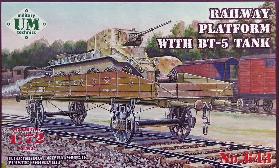 1/72 Railway platform with BT-5 Tank