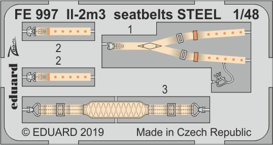 1/48 Il-2m3 seatbelts STEEL (TAM)
