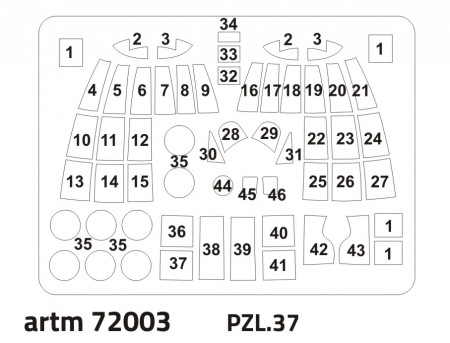 1/72 Masks for PZL.37 kits (FLY)