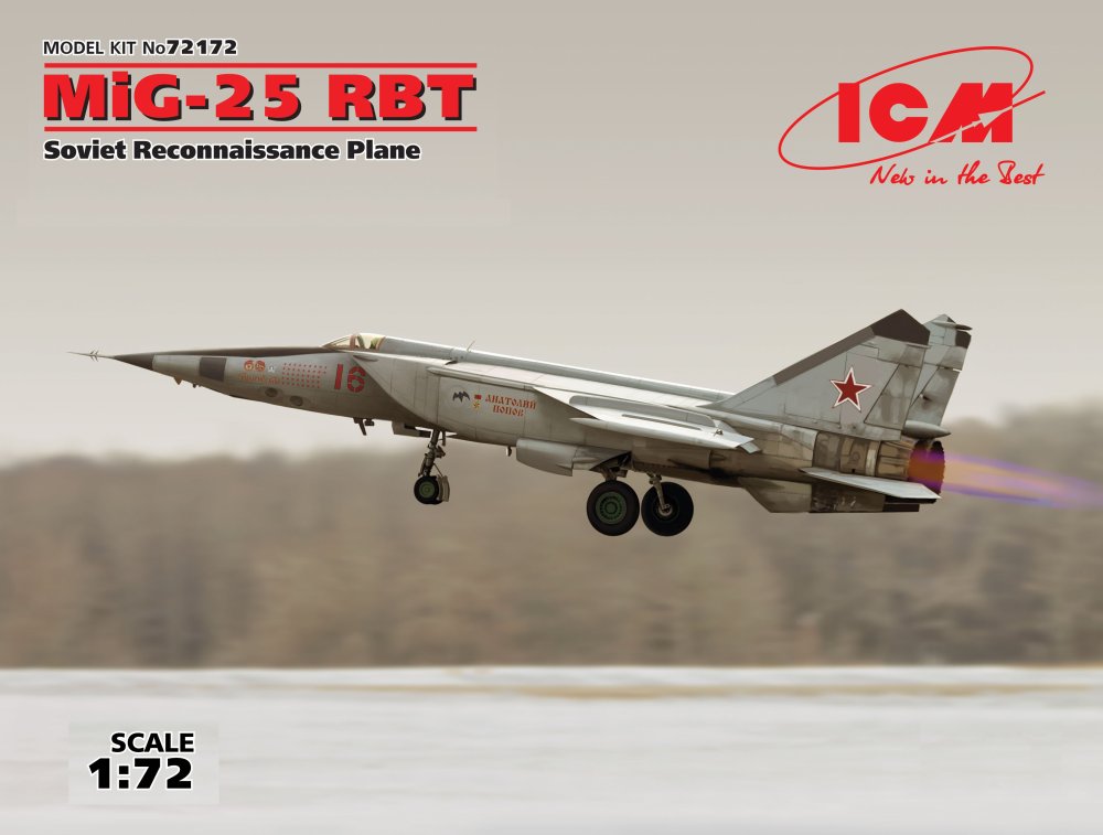 1/72 MiG-25 RBT Soviet Reconnaiss.Plane (4x camo)