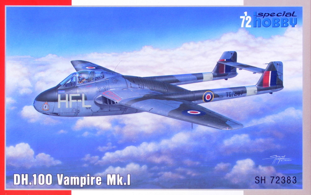 1/72 DH.100 Vampire Mk.I (3x RAF,RAAF,France camo)