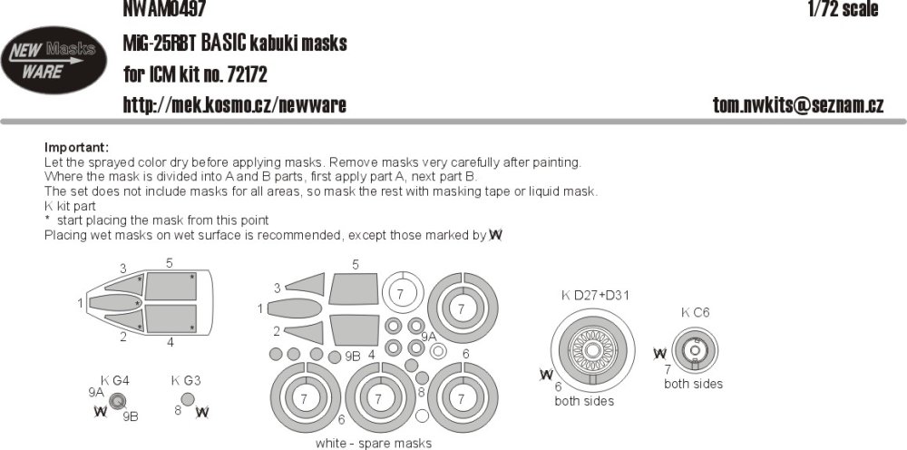 1/72 Mask MiG-25RBT BASIC (ICM 72172)