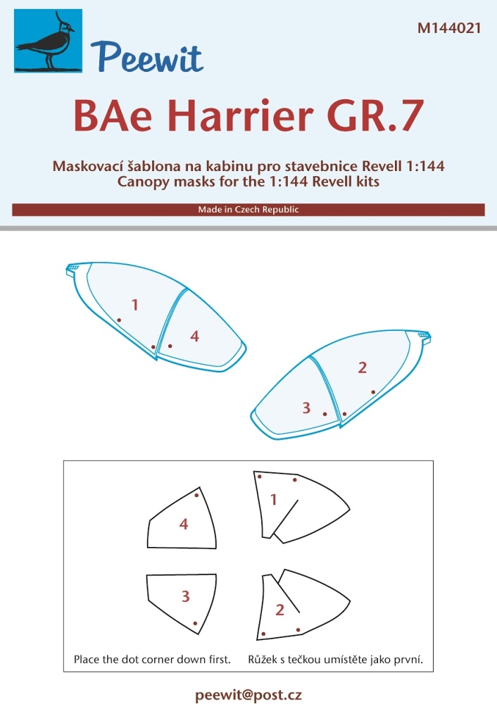1/144 Canopy mask BAe Harrier GR.7 (REV)
