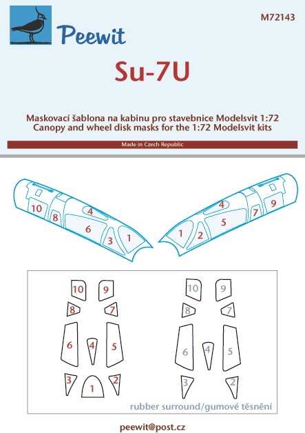 1/72 Canopy mask Sukhoi Su-7U (MSVIT)