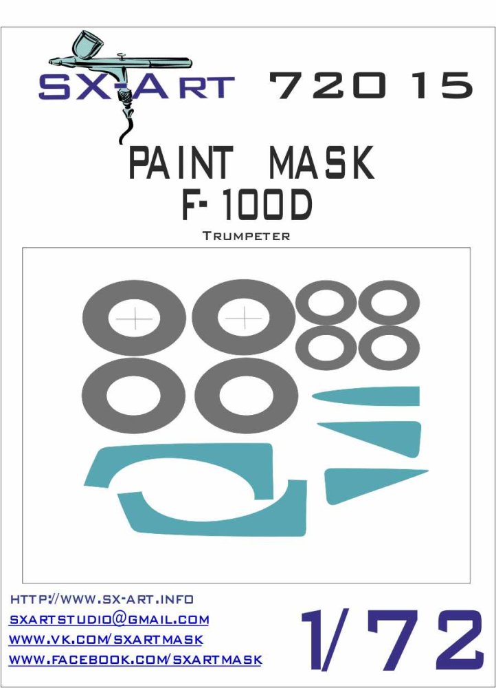 1/72 F-100D Painting Mask (TRUMP)