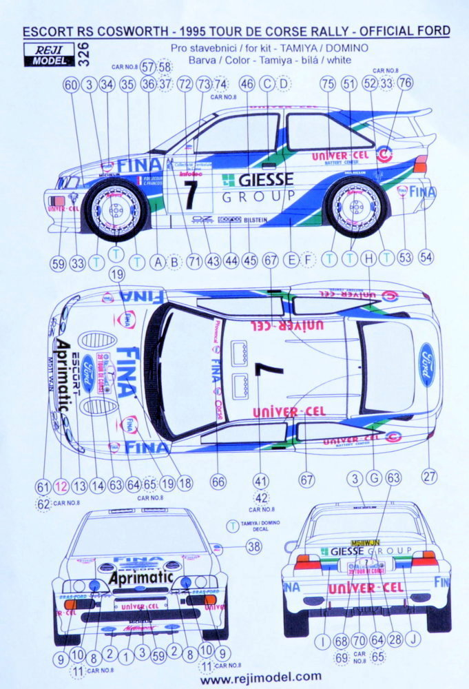 1/24 Ford Escort RS Cosworth Tour de Corse 1995