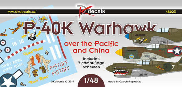 1/48 P-40K Warhawk over Pacific&China (7x camo)