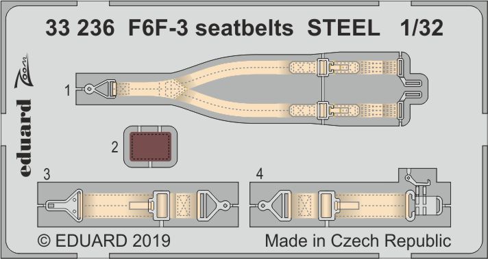 1/32 F6F-3 seatbelts STEEL (TRUMP)