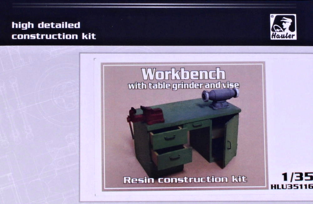 1/35 Workbench with table grinder and vise (resin)