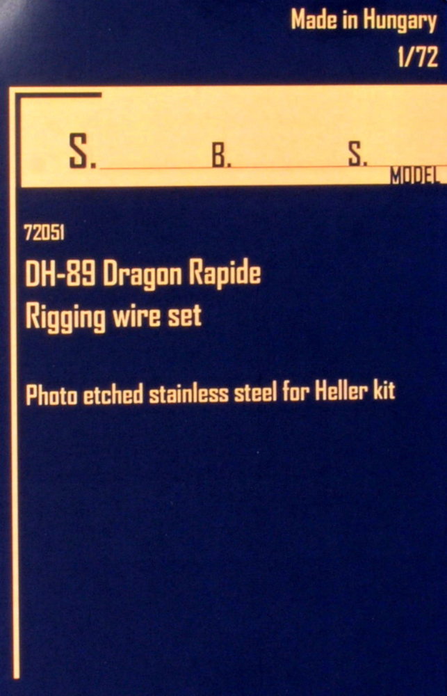 1/72 DH-89 Dragon Rapide Rigging wire set (HELL)