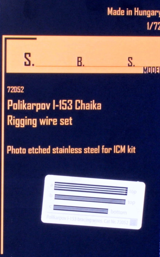 1/72 Polikarpov I-153 Chaika Rigg.wire set (ICM)