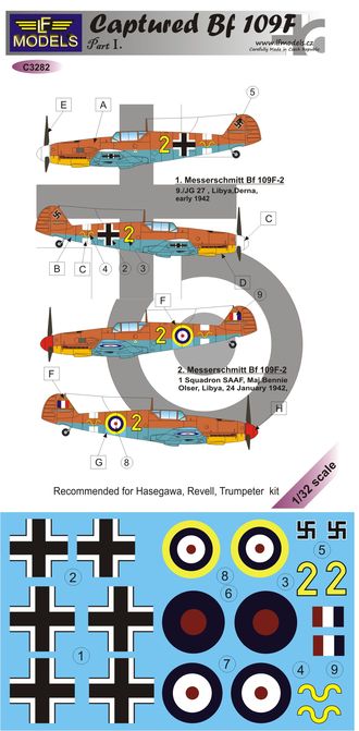 1/32 Decals Captured Bf 109F - Part 1