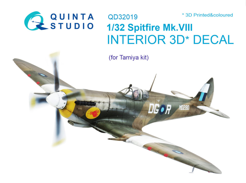 1/32 Spitfire Mk.VIII 3D-Print&col.Interior (TAM)