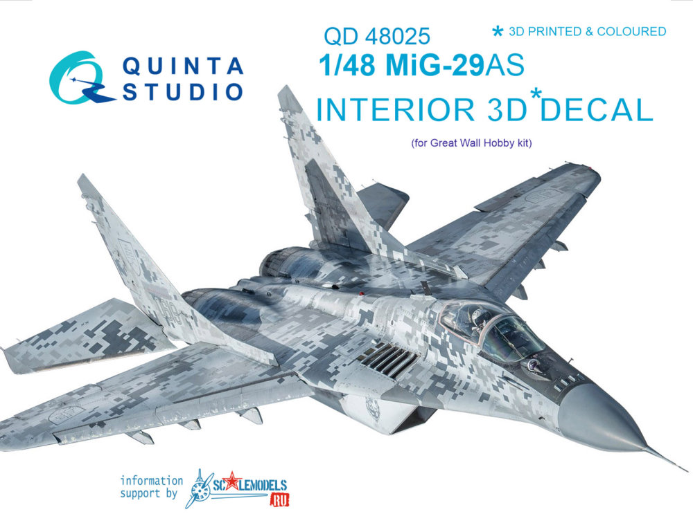 1/48 MiG-29AS (Slovak AF) 3D-Print&colour Interior