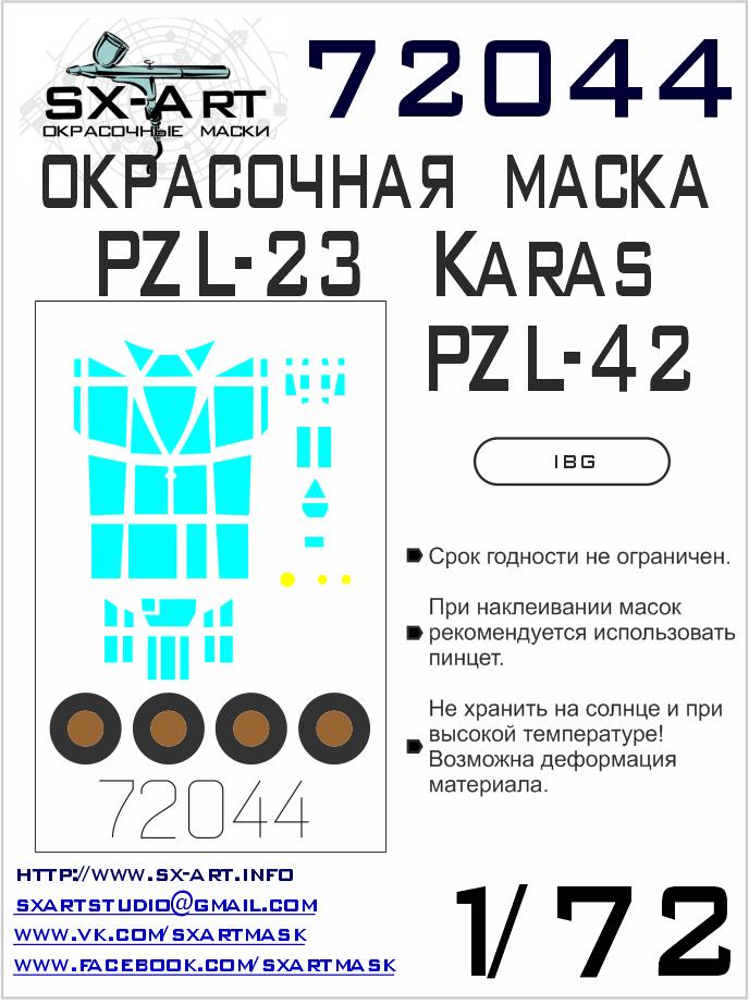 1/72 PZL 23 Karas / PZL 42 Painting mask (IBG)