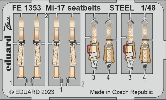 1/48 Mi-17 seatbelts STEEL (AMK)