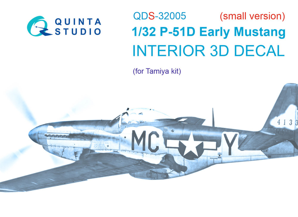 1/32 P-51D (Early) 3D-Printed&col. Interior SMALL