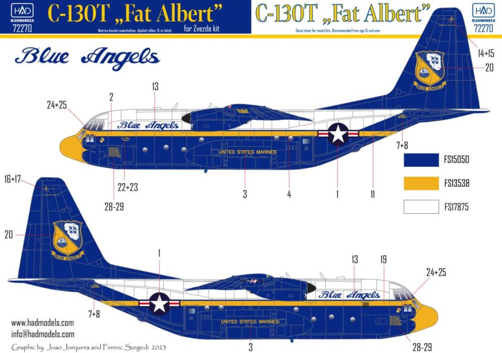 1/72 Decal C-130T 'Fat Albert' (ZVE)