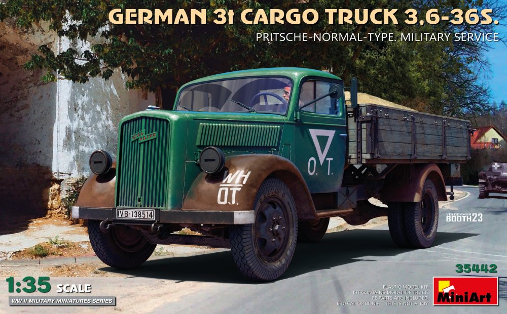 1/35 German 3t Cargo Truck 3,6-36S Military Serv.