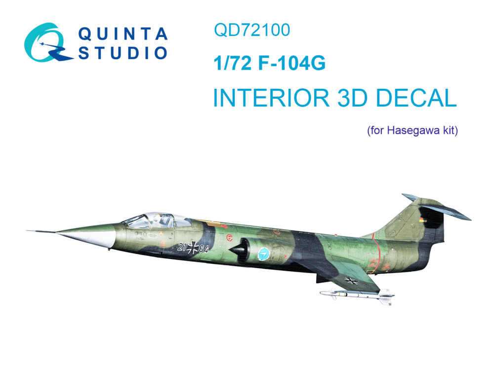 1/72 F-104G 3D-Print.&col.Interior (HAS)