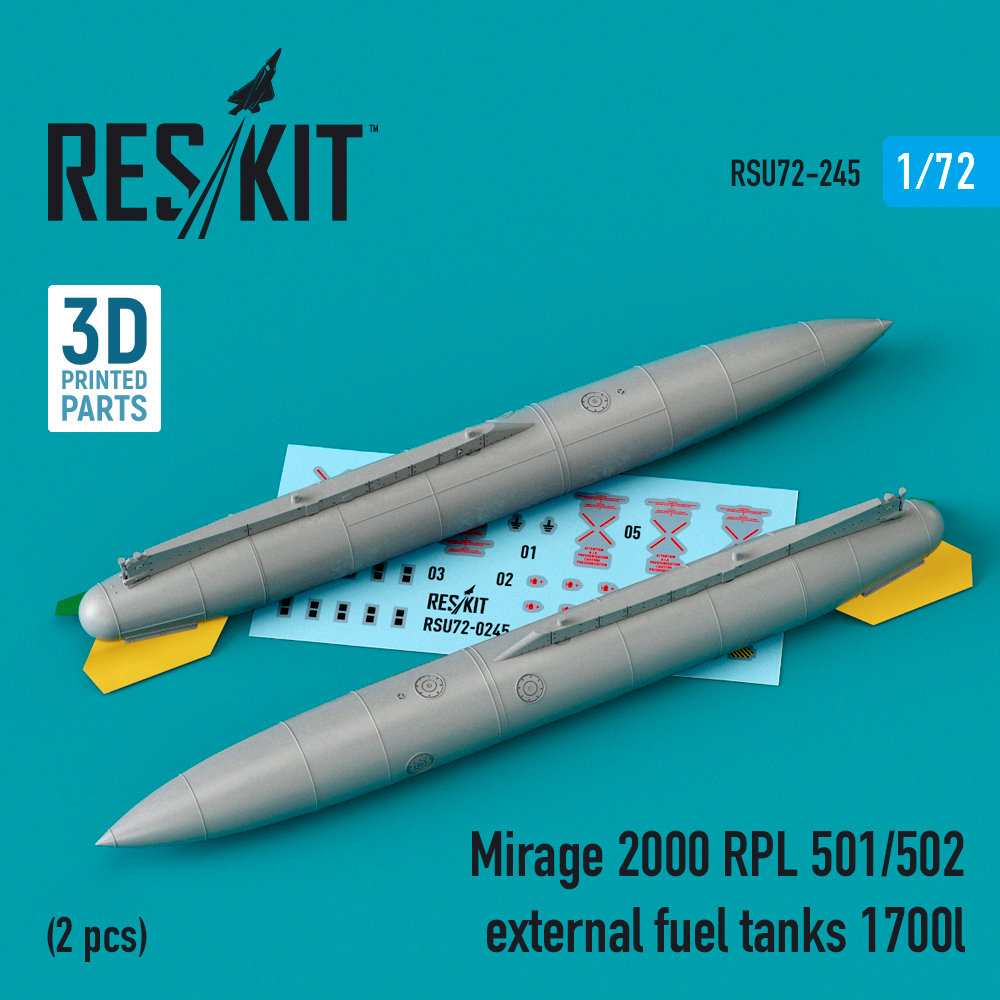1/72 Mirage 2000 RPL 501/502 ext.fuel tanks 1700l