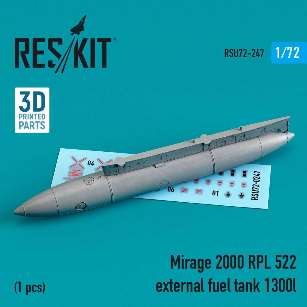 1/72 Mirage 2000 RPL 522 external fuel tank 1300l