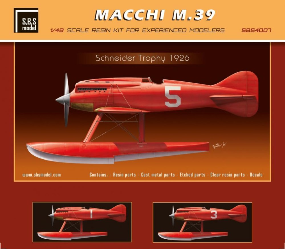 1/48 Macchi M.39 Schneider Trophy 1926 (resin kit)