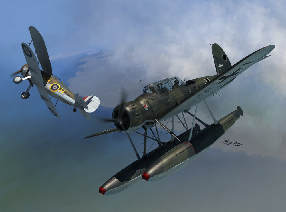 1/72 Ar-196A vs. Sea Gladiator over Norway, 2-in-1