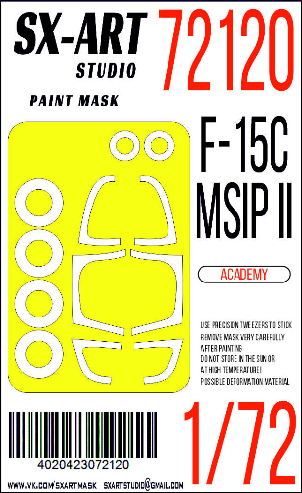 1/72 Paint mask F-15C MSIP II (ACAD)