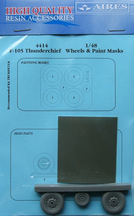 1/48 F-105 Thunderchief wheels & paint mask(TRUMP)