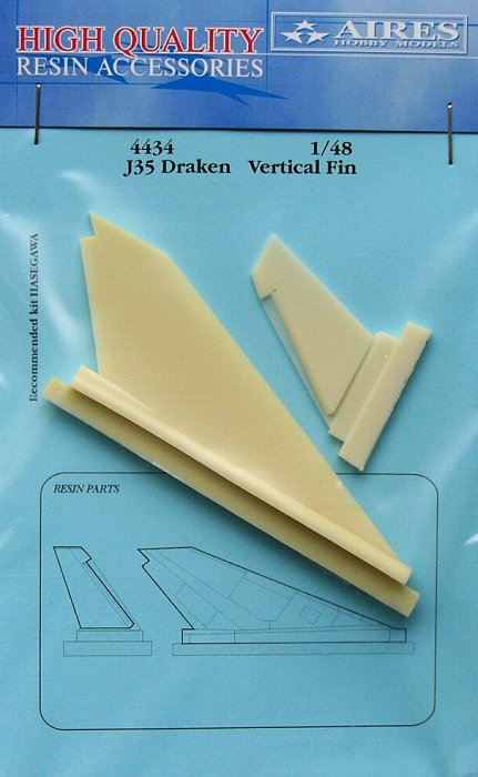 1/48 J35 Draken vertical fin  (HAS)