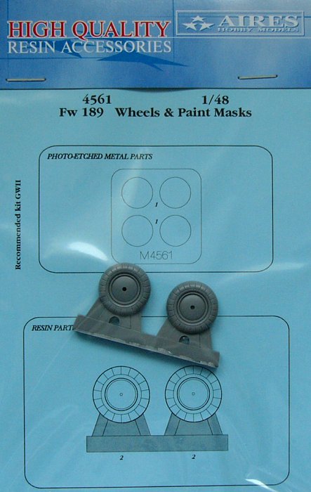 1/48 Fw 189 wheels & paint mask (G.W.H.)