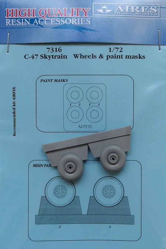 1/72 C-47 Skytrain wheels & paint masks (AIRF)