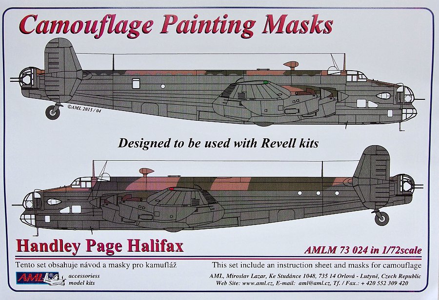 1/72 Camouflage masks HP Halifax Mk.II/Early (REV)